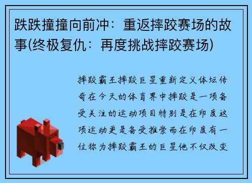 跌跌撞撞向前冲：重返摔跤赛场的故事(终极复仇：再度挑战摔跤赛场)